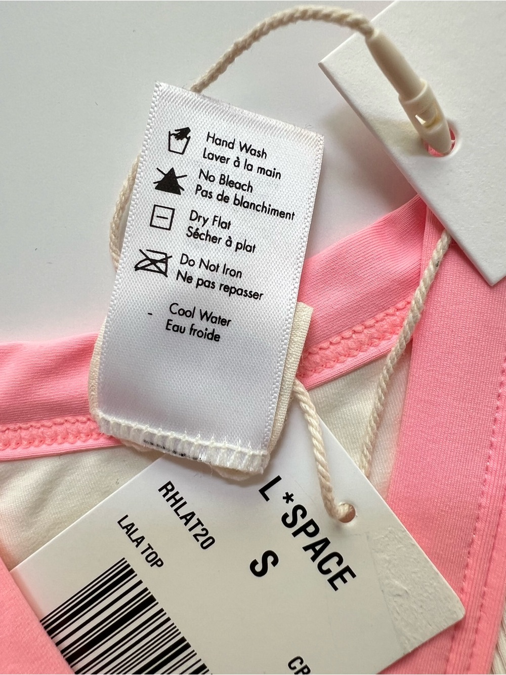 New L*SPace Swim Lala Bikini Top Small Cream Pink - Picture 7 of 8